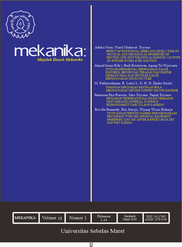 MEKANIKA Vol 17 No 1 Maret 2019